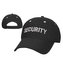 Čepice baseball stříbrný nápis "SECURITY" ČERNÁ