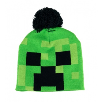 ASTRA - Zimná čiapka Minecraft Creeper - zelená