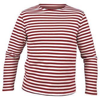 Triko námořnické MARINE dl.rukáv ČERVENÉ vel.S