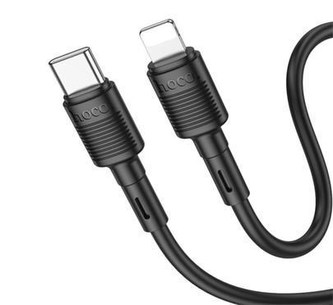 Data kabel HOCO X83 Victory, USB-C/Lightning (PD), PD20W, 1m, černá