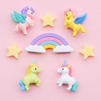 Zestaw gumki do ścierania puzzle Unicorn&Pegasus;
