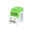 Blok pro rozdělení fází UVB 200 PE, 1pól., 200A, AL/CU, 1000V, zelený, na DIN