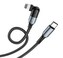 Data kabel HOCO U100 Orbit Power, USB-C/Lightning (PD), 20W, otočný konektor, 1,2 m, černá,