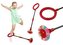 Hula hop skipper na nogę świecący składany czerw.