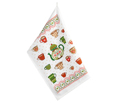 Kuchyňská utěrka 1ks - čajová konvička - červená, zelená - 40x60 cm