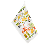 Kuchyňská utěrka 1ks - olivy - žlutá, zelená - 40x60 cm