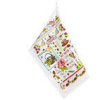 Kuchyňská utěrka 1ks - růže - růžová, červená, zelená - 40x60 cm