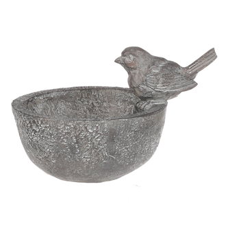 Krmítko pro ptáčky -ptáček na misce, polyresin. Krmítko pro ptáčky -ptáček na misce, polyresin.