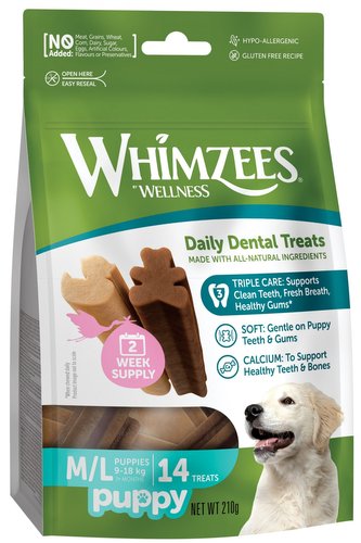 Whimzees Puppy stix M/L 210g Whimzees Puppy stix M/L 210g