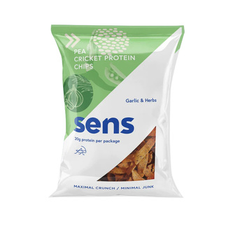 Sens Protein Chipsy s cvrččím proteinem 80 g česnek bylinky (česnek a bylinky)
