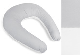 Povlak na kojicí polštář na zip - kostička - šedá, bílá - po obvodu 180 cm ( pouze povlak )