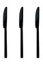 Vialli Design Jídelní nůž PIANO, 3ks černý, 9569
