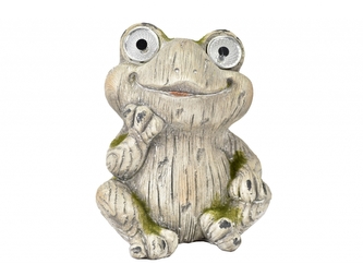 LED solární žába 14x10,5x14,5 cm