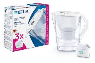 konvice Brita Marella 2,4 bílá + 3x MX Pro PO  2024