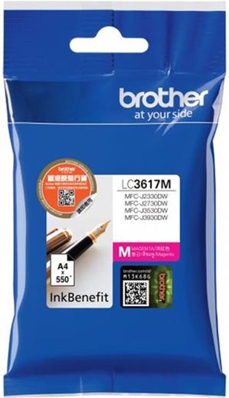 LC3617M Inkjet pro MFC-J2330DW, J3530DW, J3590DW tiskárny, BROTHER magenta, 550 stran
