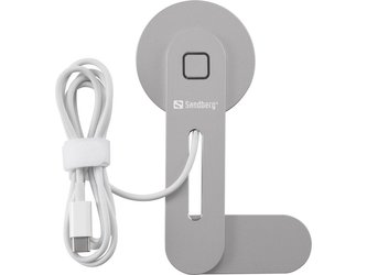 Sandberg ScreenMount magnetická nabíječka ScreenMount 15W, stříbrná