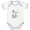 MBaby Bavlněné body s krátkým rukávem, Slůně Hello, bílo/šedé; 56 (1-2m)