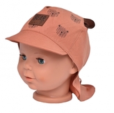 Letní čepice s kšiltem Bear club Baby Nellys, hnědá, vel. 80/86