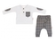 Baby Nellys 2-dílná sada Robert, tričko s dl. rukávem, kalhoty Baggy - šedé kárko, vel. 92; 92 (18-24m)