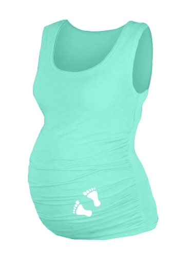 Be MaaMaa Top, tílko Dana s potiskem Nožiček, vel. L/XL - máta; L/XL