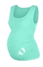 Be MaaMaa Top, tílko Dana s potiskem Nožiček, vel. L/XL - máta; L/XL