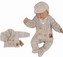 Z&Z Pletený elegantní svetřík s knoflíčky Boy, béžový; 56 (1-2m)