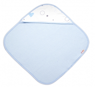 Termoosuška s kapucí pro panenky, Baby Nellys, I love Boy, 45x45cm, bílá/modrá Termoosuška s kapucí pro panenky, Baby Nellys, I love Boy, 45x45cm, bílá/modrá