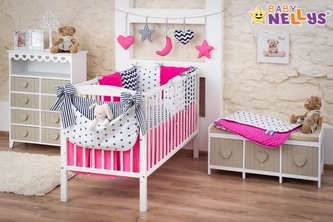 14-ti dílný set mega sada Be LOVE - Hvězdičky granát/růžová; 120x90