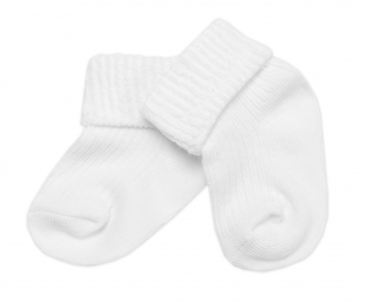 Kojenecké ponožky, Baby Nellys, bílé; 56/62 (0-3m)