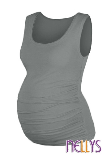 Be MaaMaa Top, tílko DANA  nejen pro těhotné  - šedá, vel. L/XL; L/XL