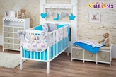 14-ti dílný set mega sada Be LOVE - Modrá/šedá - Sovičky; 135x100