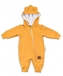 Baby Nellys Teplákový overal s kapucí Teddy - hořčicový, vel. 74