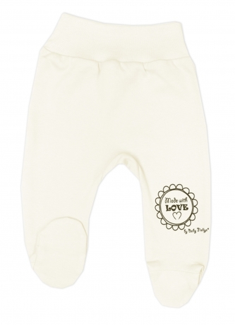 Kojenecké polodupačky Made with love, Baby Nellys, ecru, vel. 62; 62 (2-3m)
