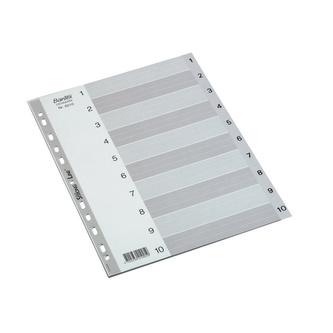 Bantex, Rejstřík, PP, A4, 1-10, šedá