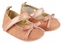 Kojenecké capáčky/botičky s mašličkou, zlaté, Baby Nellys, vel. 6/12 m; 68-80 (6-12m)