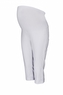 Be MaaMaa Těhotenské 3/4 kalhoty s elastickým pásem - bílé, vel. XXL; XXL (44)