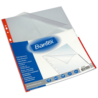 Bantex, U-kapsa, PP, A4, 80 mic, červený okraj