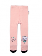 Baby Nellys Bavlněné punčocháče Kočička - meruňkové, vel. 80/86; 80/86 (12-18m)