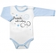 Body dlouhý rukáv s vtipným textem Baby Nellys, Trenér celé rodiny, vel. 68; 68 (3-6m)
