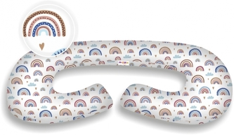 Kojící polštář/relaxační poduška MAXI, Duha, pudrová, Baby Nellys Kojící polštář/relaxační poduška MAXI, Duha, pudrová, Baby Nellys