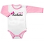 Body dlouhý rukáv s vtipným textem Baby Nellys, Malá Koketa, holka, vel. 62; 62 (2-3m)