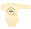 Body dlouhý rukáv Made with love, Baby Nellys, žluté, vel. 68; 68 (3-6m)