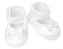 Kojenecké capáčky/botičky saténové s mašličkou, Baby Nellys, bílé, vel. 68/74, 12,5 cm