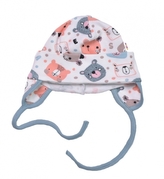Čepička na zavazování, bavlna, Space Bear, Baby Nellys, pastel mint; 50/56 (0-2m)