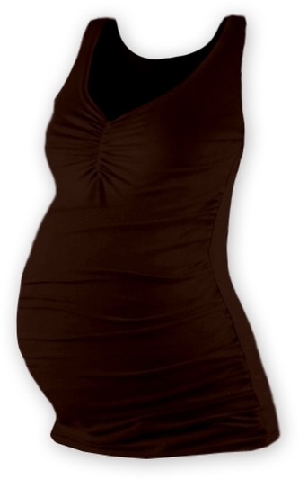 JOŽÁNEK Těhotenský topík JOLANA - čokohnědá; S/M