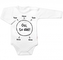 Body dlouhý rukáv s vtipným textem Baby Nellys, Oci, to dáš! - bílé, vel. 62; 62 (2-3m)