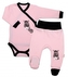 2-dílná sada body dl. rukáv + polodupačky, růžová - Zebra, vel. 62; 62 (2-3m)