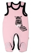 Kojenecké bavlněné dupačky Baby Nellys, Zebra - růžové, vel. 56; 56 (1-2m)