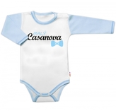Body dl. rukáv s vtip. textem Baby Nellys, Malý Casanova, kluk; 56 (1-2m)
