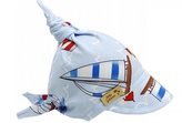 Dětský bavlněný šátek s kšiltem na zavazování, Premium Baby Nellys, lodě; 68-86 (6-18m); 92/98 (18-36m)